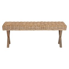 Kuba Rattan Grey Wash Bench Image