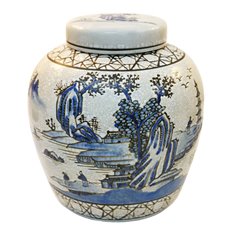 Landscape Decorated Ginger Jar Image