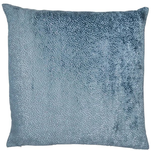 Large Blue Velvet Dot Cushion