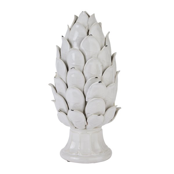 Large Decorative Ceramic Ivory Artichoke