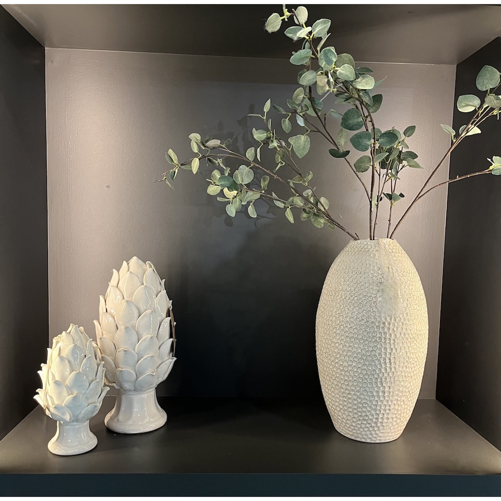 Large Decorative Ceramic Ivory Artichoke Image