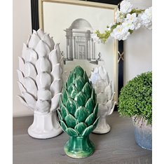 Large Decorative Ceramic Ivory Artichoke Image