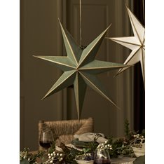 Large Green and Gold Star Decoration 60cm Image