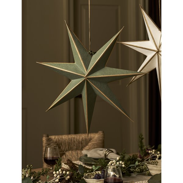 Large Green and Gold Star Decoration 60cm
