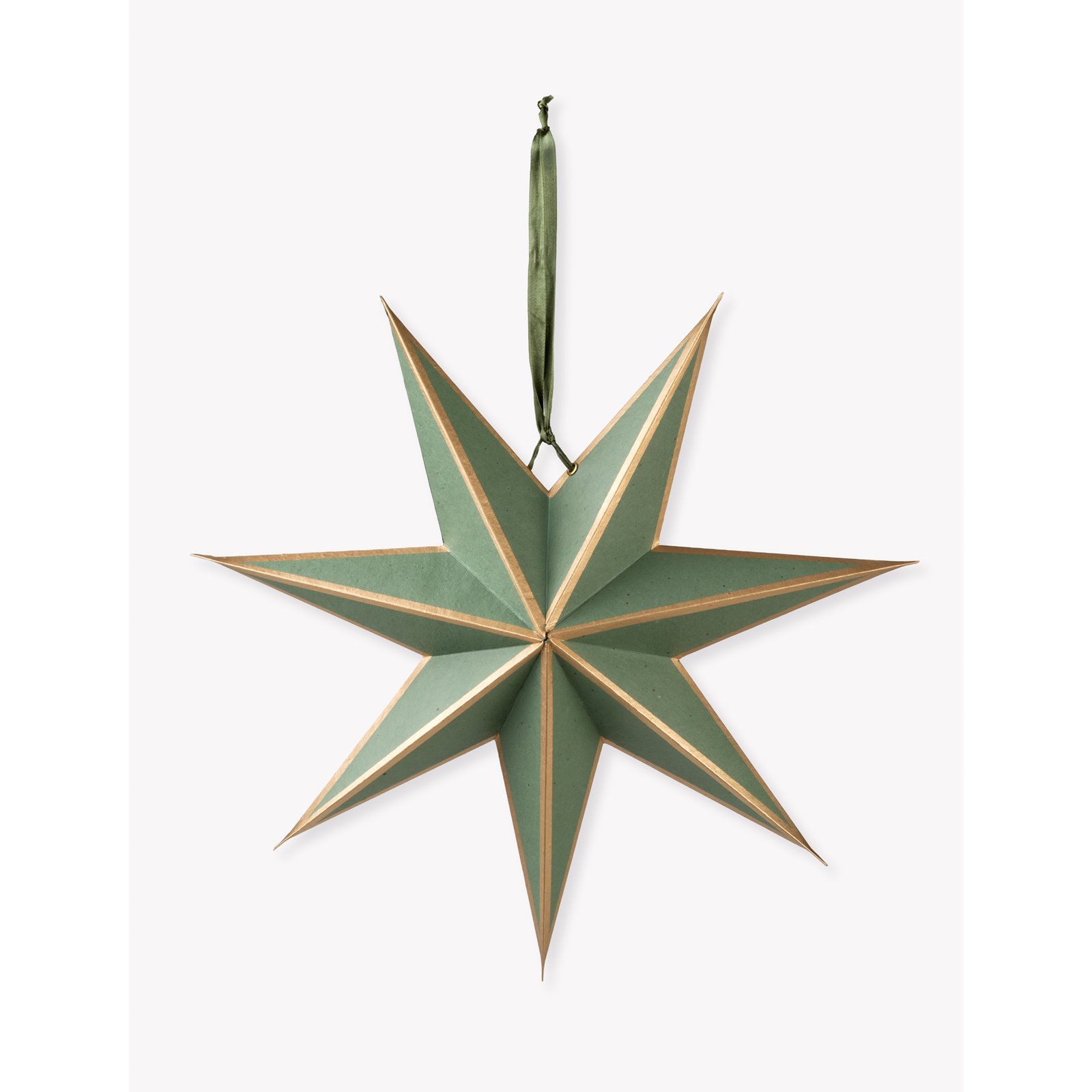Large Green and Gold Star Decoration 60cm Image