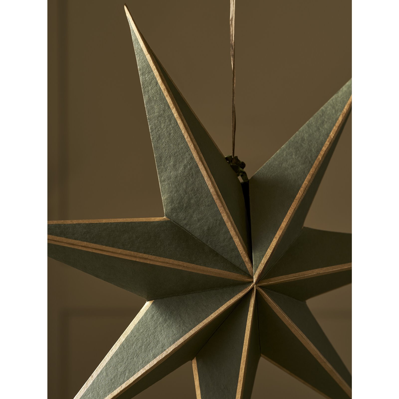 Large Green and Gold Star Decoration 60cm Image