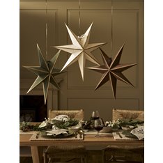 Large Green and Gold Star Decoration 60cm Image