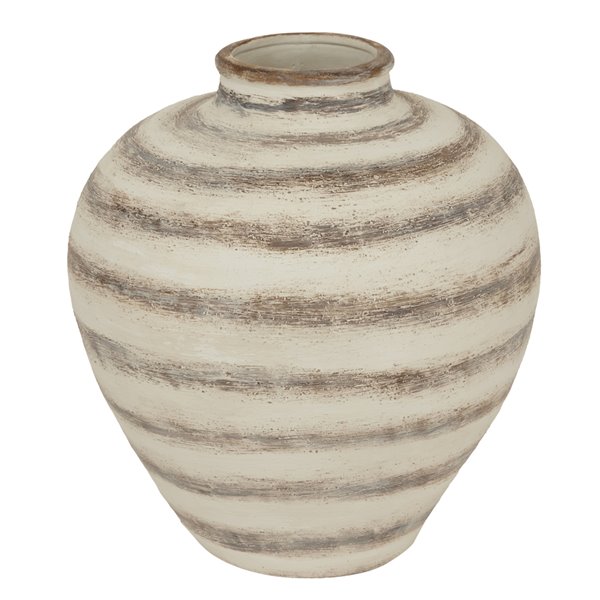 Large Striped Amfora Vase