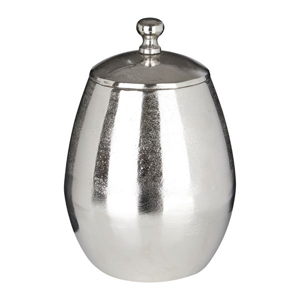 Large Textured Silver Nickel Jar 