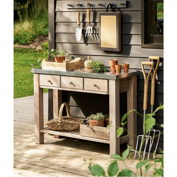 Large Zinc Top Potting Table