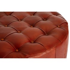 Leather Buttoned Footstool Image