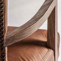 Leather Club Carver Dining Chair  Image