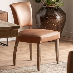 Leather Club Dining Chair Image