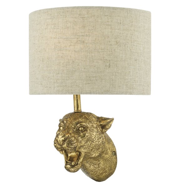 Leopard Single Gold Wall Light