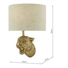 Leopard Single Gold Wall Light Image