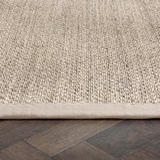 Light Beige Sisal Rug - Sand Border  Image