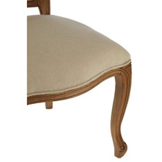 Lille Weathered Oak Linen Dining Chair Image