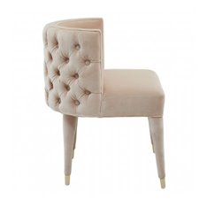 Lilly  Beige Button Back Chair Image