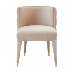 Lilly  Beige Button Back Chair Image