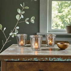 Lime & Basil Scented Votives - Set of 3 Image