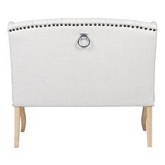 Linen Button Back Sofa Bench Image