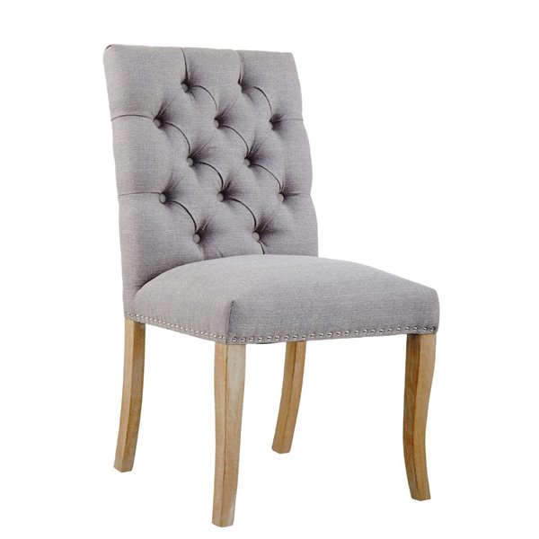 Louis Grey Button Dining Chair