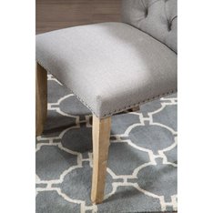 Louis Grey Button Dining Chair Image