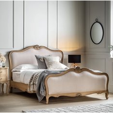 Louis Linen Upholstered Kingsize Bed Image