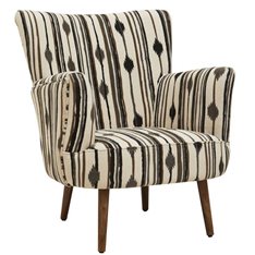 Lulu Black and Cream Armchair Image