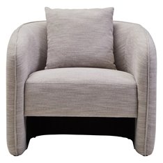 Biba Grey Curved Armchair  Image