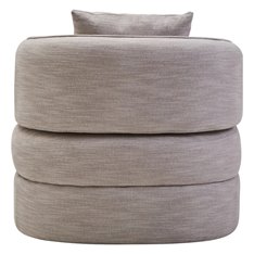 Biba Grey Curved Armchair  Image
