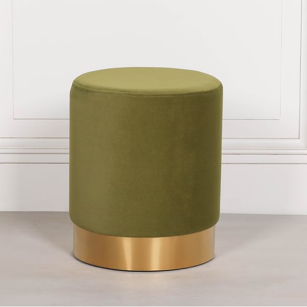 Luxor Green & Gold Round stool 