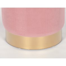 Luxor Pink & Gold Velvet Footstool Image
