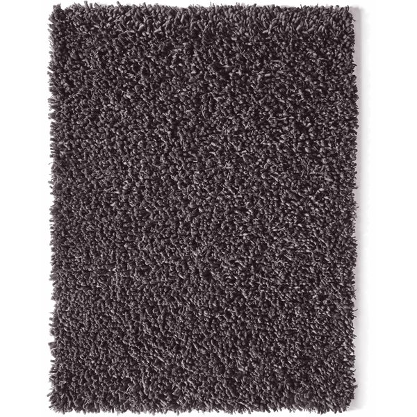 Maine Dark Grey Textured Wool Rug