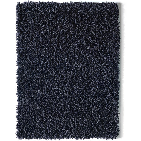 Maine Midnight Blue Textured Wool Rug  