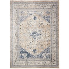 Malta Beige and Blue Rug Image