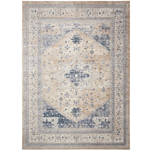 Malta Beige and Blue Rug