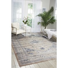 Malta Beige and Blue Rug Image