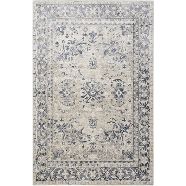 Malta Ivory and Blue Rug 