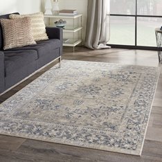 Malta Ivory and Blue Rug  Image