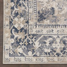 Malta Ivory and Blue Rug  Image