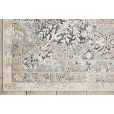 Malta Ivory, Beige and Blue Rug Image