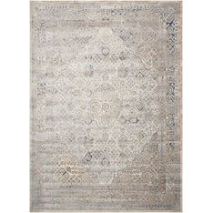 Malta Ivory, Beige and Blue Rug Image