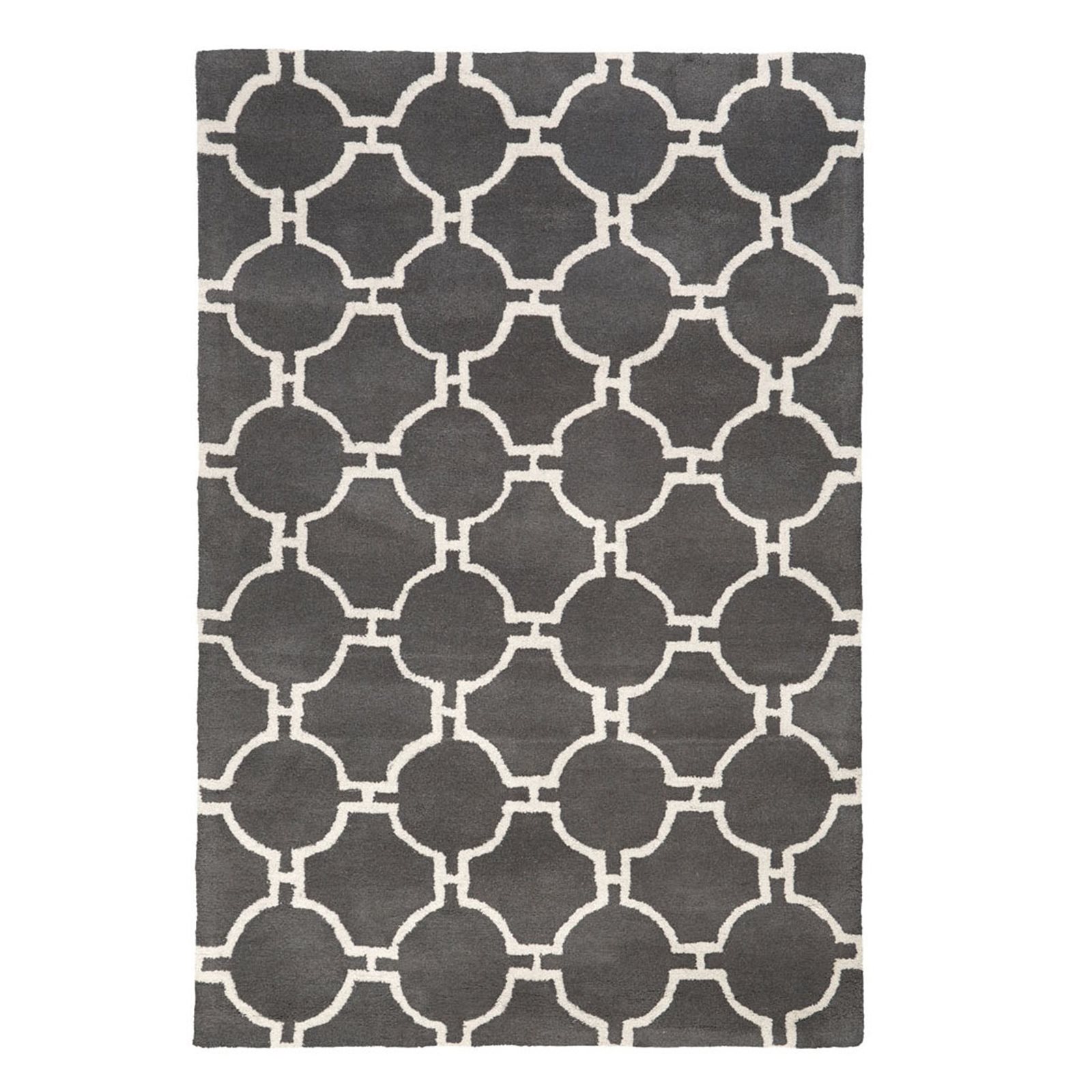Mayfair Grey & White Geometric Rug Image