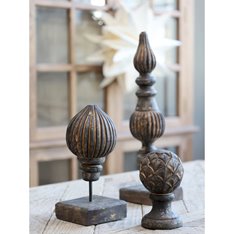 Carved Wood Grey Artichoke Image