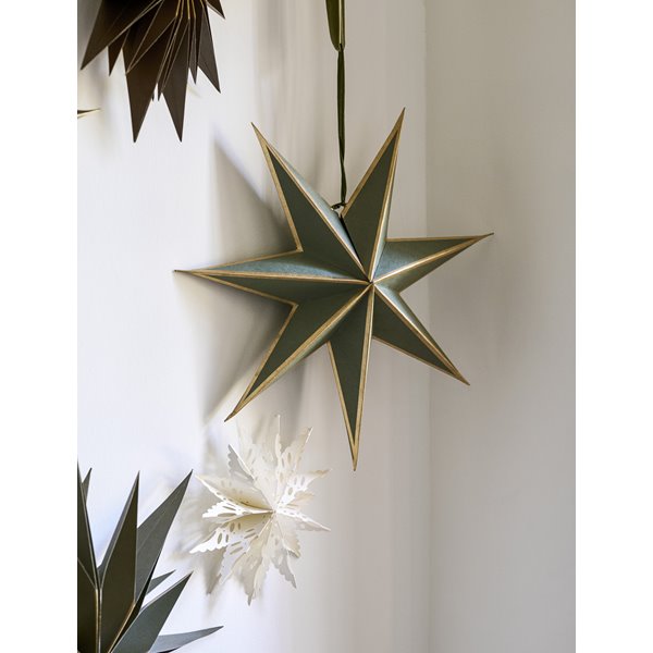 Medium Green and Gold Star Decoration 46cm