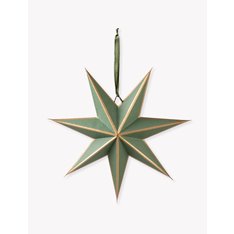 Medium Green and Gold Star Decoration 46cm Image