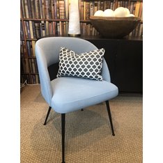 Millbrook Blue Linen Dining Chair Image