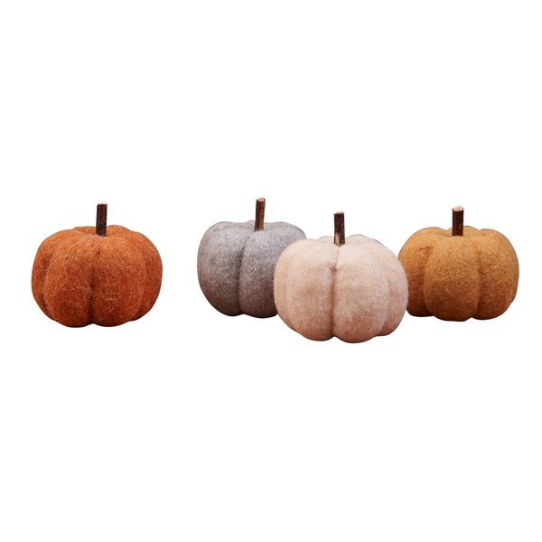 Mini Felt Pumpkins (Set of 4)
