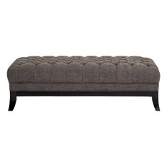 Montgomery Grey Button Footstool Image